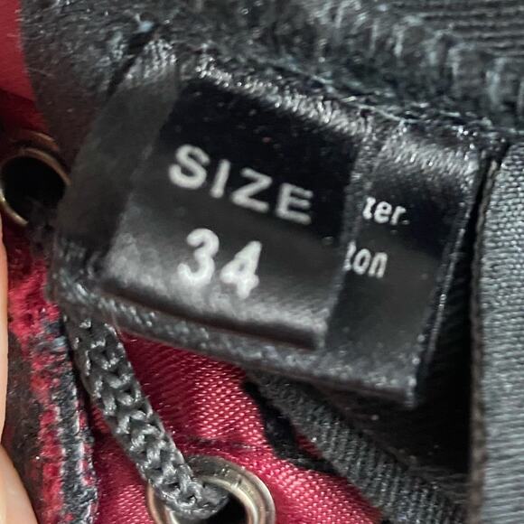 Burleska Ophelie Corset Dress In Red and Black Lace Women's 14 - Picture 5 of 8